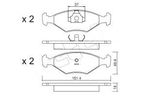 Klocki Hamulcowe Fiat Fiorino 88-92 Metelli