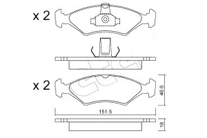 Klocki Hamulcowe Ford Fiesta 95-00 Metelli