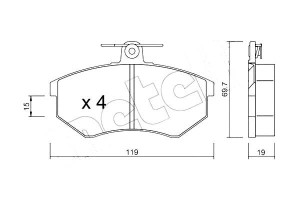 Klocki Hamulcowe Audi 80 1,4 1,8 86-90 Metelli