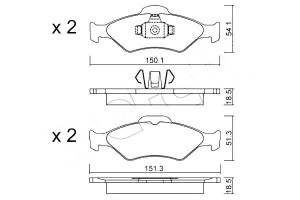 Klocki Hamulcowe Ford Fiesta Ka 00- Metelli