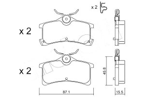 Klocki Hamulcowe Toyota Avensis 01-03 Tył Metelli