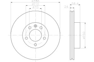 Tarcze Hamulcowe Mintex 93182295 569053 90487103 D