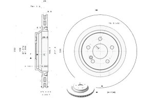 Tarcze Hamulcowe 2szt. Mercedes S (c216) Sl (r230)