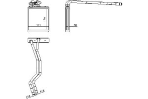 Nagrzewnica (171x170x30) Ford Fiesta Vi 1.0-1.6d 0