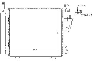 Skraplacz Klimatyzacji Hyundai I10 1.1d 01.08-12.1