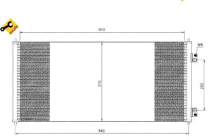 Skraplacz Klimatyzacji Ford Transit 00- 06- Nrf