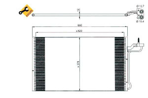 Skraplacz Klimatyzacji Volvo C30 V50 04- Nrf