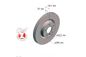 Tarcze Hamulcowe 2szt Volvo V40 12- Przód Zimmerma