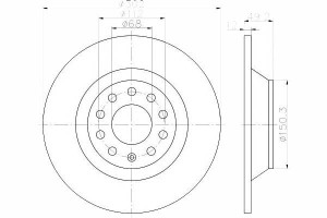 Tarcze Hamulcowe 2szt Vw Tył A6 04- 302mm Textar