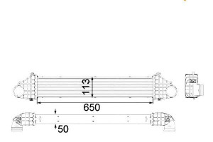 Intercooler Opel Volvo S40 V50 2,0d 2,4d Nrf