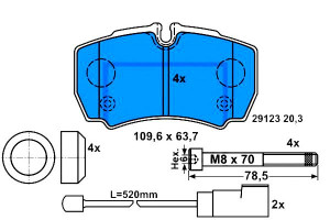 Klocki Hamulcowe Ford Transit 2.2d-3.2d 04.06-12.1