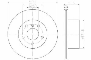 Tarcze Hamulcowe 2szt Land Rover Przód Disc Textar
