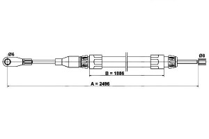Linka Hamulca Ręcznego Mercedes 124 T-model (s124)