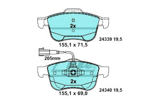 Klocki Hamulcowe Ceramiczne Alfa Romeo Giulietta 1