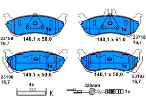 Klocki Hamulcowe Mercedes M (w163) 2.3-4.3 02.98-0