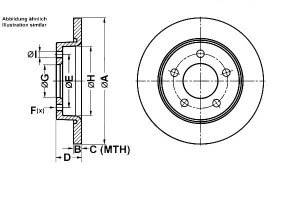 Tarcze Hamulcowe 2szt. Mazda 3 1.3-2.0 10.03-09.14