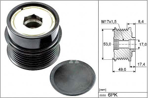 Koło Pasowe Alternatora Chrysler 1,8-2,4 Dodge Ina