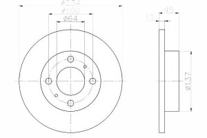 Tarcze Hamulcowe 2szt Mitsubishi Przód Lancer 1.3-
