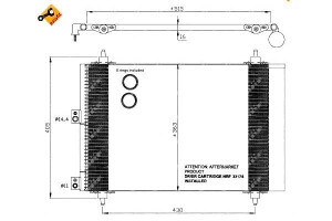 Skraplacz Klimatyzacji Citroen C4 Berlingo 05- Nrf