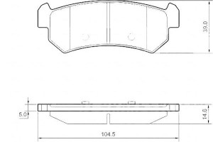 Klocki Hamulcowe Daewoo Lacetti 04- Tył A.b.s.