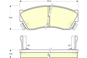 Klocki Hamulcowe Suzuki 1.0-1.6+i 86-89 Gr.14.9mm*