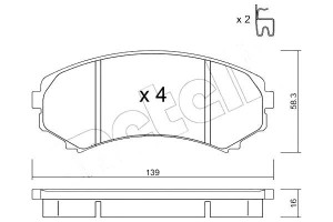 Klocki Hamulcowe Mitsubishi Pajero 00- Metelli