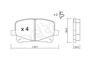Klocki Hamulcowe Toyota Previa 00-03 Metelli