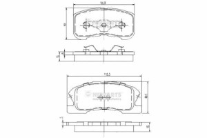Klocki Hamulcowe Daihatsu Move (l6 L9) 1.0 I Nippa