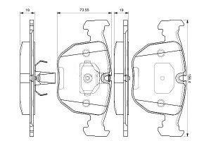 Klocki Hamulcowe Bmw Przód E39 11 95- Bosch