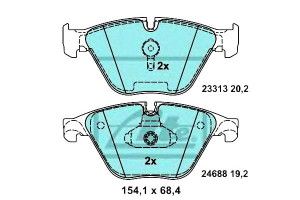 Klocki Hamulcowe Bmw Przód 5 09- Ceramic Ate