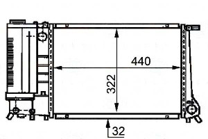 Chłodnica Bmw E30 E36 1,6-2,8 Behr Hella