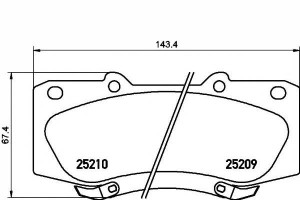 Klocki Hamulcowe Toyota Hilux Vii 2.5d/3.0d 07.05-