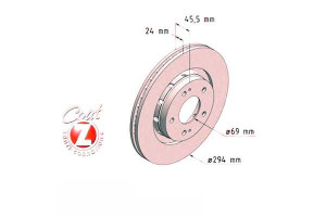 Tarcze Hamulcowe 2szt Mitsubishi Outlander 03- Zim