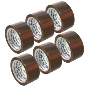 6x Taśma pakowa 48mm/50Y SUPER PACK - Brązowa