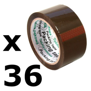 36x Taśma pakowa 48mm/50Y SUPER PACK - Brązowa