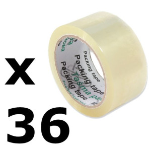 36x Taśma pakowa 48mm/50Y SUPER PACK - Transparentna