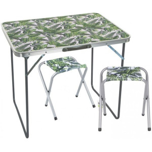 Stolik Turystyczny Składany Kempingowy 80x60x70cm I 2 Krzesła Jungle