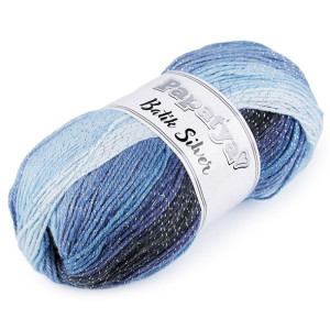 Włóczka Cieniowana Papatya Batik Silver 100 G - Błękitna 19