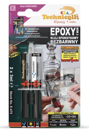 Klej Epoksydowy 1 Min. Bezbarwny
