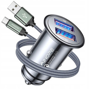 AINOPE Ładowarka Samochodowa Z Kablem USB 36W 2w1