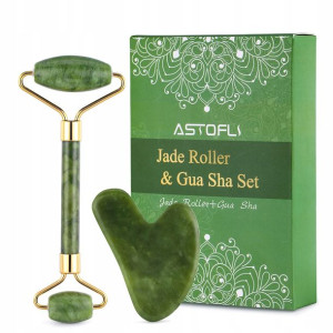 Astofli Gua Sha Zestaw Roller Do Masażu Twarzy 2w1