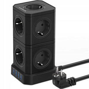 AuoPlus Gniazdo Wieża Zasilająca Ładowarka USB 3w1