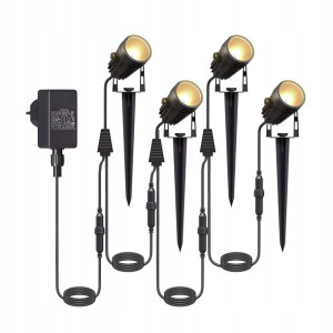 Azhien Oświetlenie Ogrodowe LED Lampy Lampa 4w1