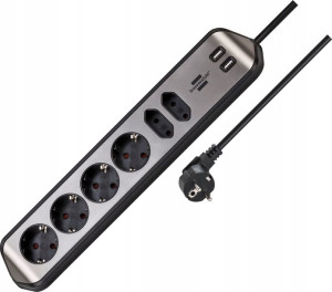 BREN Listwa Zasilająca Przedłużacz Gniazdko USB