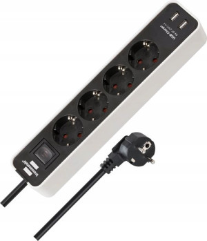 Brennenstuhl Przedłużacz Ładowarka 2w1 USB 1,5M