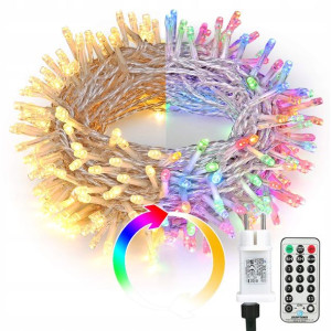 BrizLab Lampki Na Choinkę Dwukolorowe 200 LED 20 M