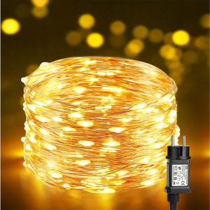 BrizLabs Lampki Na Choinkę Drut Święta 100 LED 10M