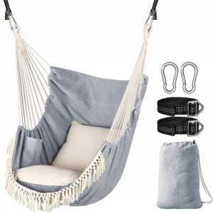 Chihee Fotel Wiszący Huśtawka Boho Z Poduszkami