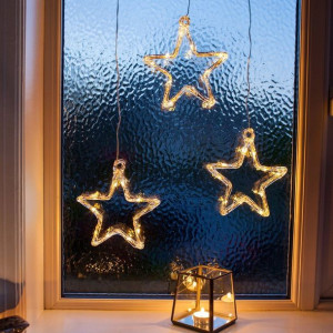 Dekoracyjne Lampki Świąteczne Gwiazdki LED 60cm