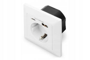 Digitus Gniazdo Elektryczne Z Ładowarką USB 250V